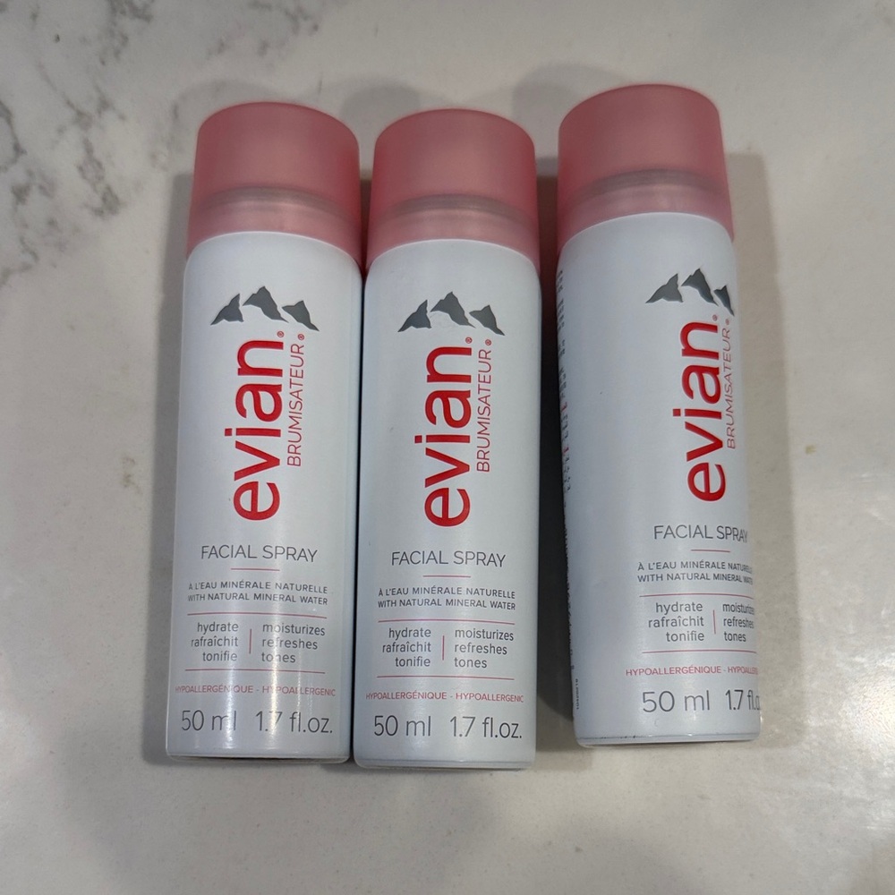 New Evian Facial Spray set of three